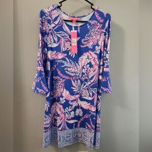 Lilly Pulitzer Ophelia Dress Easter School Teacher Wild Within Engineered Purple